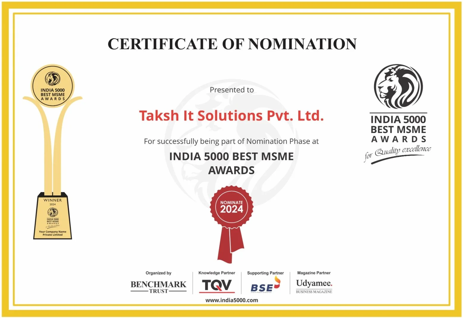 MSME Registration Certificate